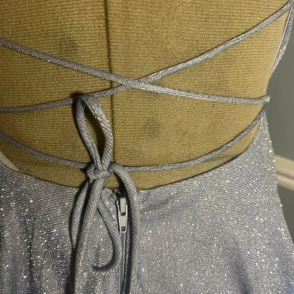 Homecoming | Windsor Light Blue Glitter Fit & Flare Dress XS | NWT - Picture 5 of 8